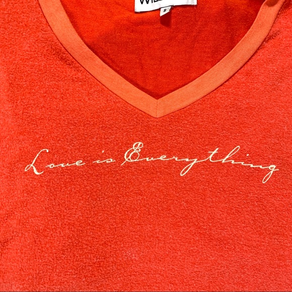 WILDFOX Love is everything cozy sweater in orange - Picture 3 of 4